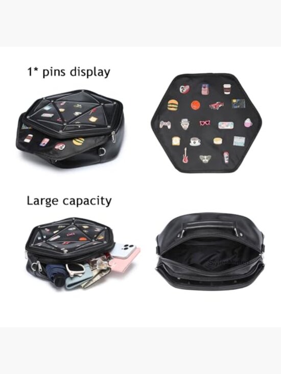 Ita Bag Crossbody Backpack PU Leather Pin Display Kawaii main image 5
